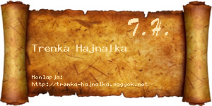 Trenka Hajnalka névjegykártya
